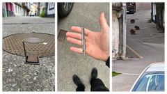 Pillan a un vecino de Mugardos colocando tornillos en alcantarillas para destrozar bajos de los coches