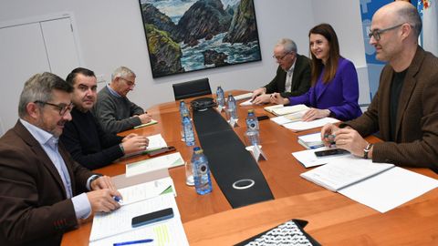 En Compostela, la conselleira de Medio Rural se reuni con representantes del Consello Regulador de la DO Ribeiro.