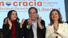In�s Arrimadas, Francesc de Carreras y Carina Mej�as en un acto de Ciudadanos