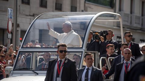 El encuentro del papa con representantes de la cultura, en im�genes