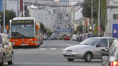 Autobs urbano en la zona del Alto, en Narn.