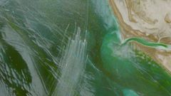 Imagen por sat�lite de lanchas r�pidas en el estrecho de Ormuz, cerca de la costa  de Kargan, en Ir�n.