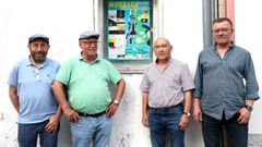 Antonio Rey, Carmelo V&aacute;zquez, Antonio Pedrouzo y Santiago Miramontes, &laquo;Chajo&raquo;, organizadores de la Festa da Morrada