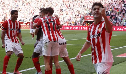 Celebracin de gol Sporting