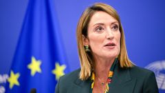Roberta Metsola en el Parlamento Europeo.