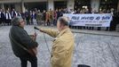 Concierto reivindicativo por el derecho al tren en la estaci�n de Ferrol