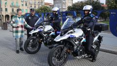 La concejala Eva Vilaverde (BNG) present� este jueves dos nuevas motos para la Polic�a Local de Pontevedra