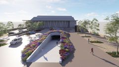 Recreaci�n inicial de la entrada al Centro de Artes Dixitais