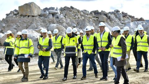 Alfonso Rueda visitó el inicio de las obras de la Fase C del polígono de Morás en marzo del 2024.