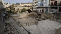 Estado actual de la piscina termal de As Burgas.