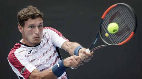 Pablo Carre�o, en un momento de su partido contra Polansky en Melbourne