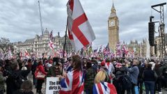 Manifestaci�n convocada por la ultraderecha del Reino Unido el pasado s�bado en Londres.