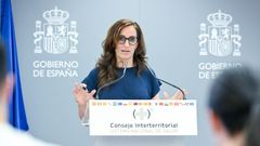 La ministra de Sanidad, M�nica Garc�a, en la rueda de prensa posterior al consejo interterritorial
