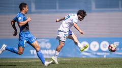 Mella, en el partido contra el Fuenlabrada