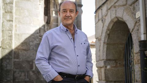El presidente del Tribunal Superior de Justicia de Madrid, Celso Rodríguez, en Ribadavia