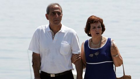 Imagen de archivo del armador ribeirense Andr�s Gude Gonz�lez, acompa�ado por su esposa