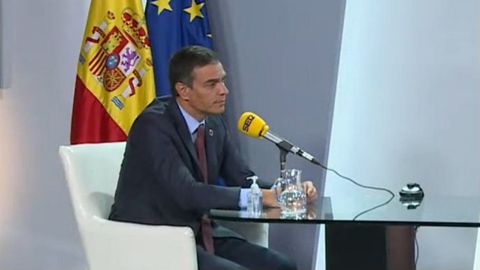 Pedro S�nchez, durante la entrevista radiof�nica