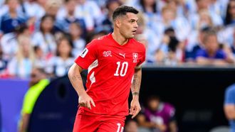 Xhaka, durante un partido con la selecci�n de Suiza.