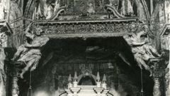 Fotograf�a antigua del baldaquino de Oseira