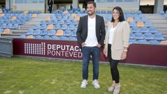 Antonio Fern�ndez y Lupe Murillo, en la presentaci�n del entrenador