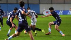 Hugo Burcio, durante el Avil�s-Celta Fortuna de la primera vuelta.