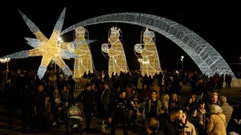 Encendido de las luces de Navidad en Gijn, noviembre de 2025