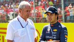 Helmut Marko y Sergio Prez.Helmut Marko y Sergio Prez