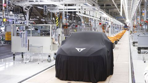 aspecto actual de la lnea de montaje del Cupra Raval de la fbrica de Seat en Martorell 