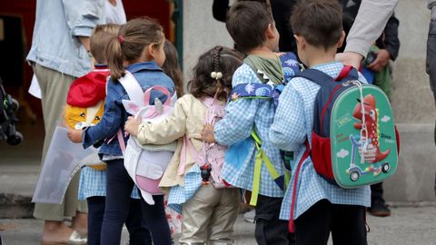 Imagen de archivo de algunos alumnos durante el inicio del curso pasado.
