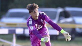C&eacute;sar Fern&aacute;ndez en un partido de pretemporada con el Racing. 