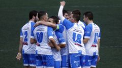 Los jugadores del Tarago�a celebran un gol en el partido contra el Cordeiro