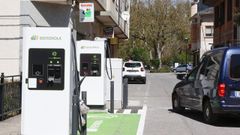 Punto de recarga de veh�culos el�ctricos, como este ubicado en As Nogais