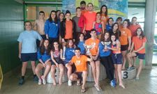 Integrantes del Club Acu�tico Umia que ganaron el campeonato gallego absoluto en Ourense.