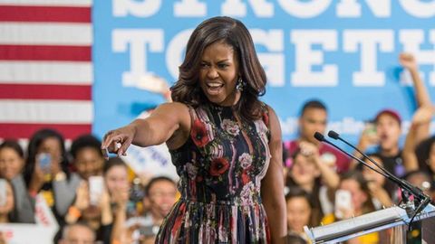 Michelle Obama hace campa�a en favor de Clinton