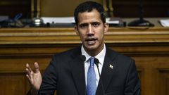 Juan Guaid�, durante una intervenci�n en la Asamblea Nacional de Venezuela