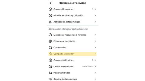 Pulsar en el apartado de 'Compartir y reutilizar'
