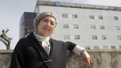 Mar�a del Mar Mart�nez Baracheta, retratada delante del Arquitecto Marcide, donde ha transcurrido su carrera profesional 