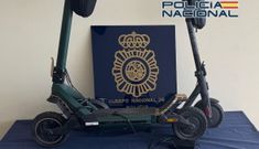 Imagen de dos patinetes incautados por la Polic�a Nacional en una operaci�n antidroga.
