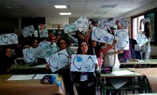 Grupo de alumnos del IES As Barxas que participar�n en la puesta en marcha del proyecto ganador.