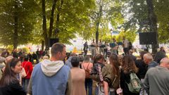A Bandi�a fue uno de los grupos melidenses que actuaron en el festival escolar celebrado en el parque Rosal�a de Castro