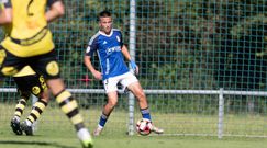 Osky, en un partido del Vetusta de esta temporada