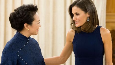 Recibimiento anoche en el palacio de la Zarzuela