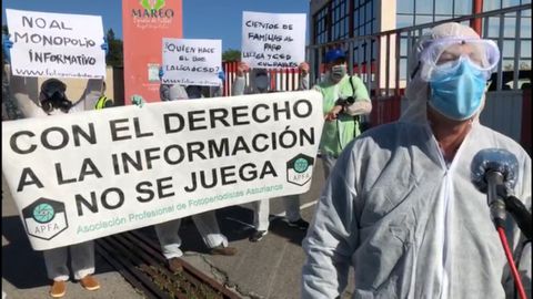 Protesta de los fotoperiodistas asturianos
