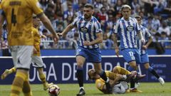 Lance del encuentro en Riazor entre el Deportivo y el Unionistas