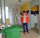 Marcos Trigo, durante su visita a las instalaciones de la piscina. 