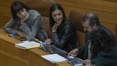 La viceportavoz del BNG, Olalla Rodil, en su escao del Parlamento.