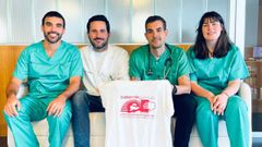 De izquierda a derecha, los especialistas Ignacio Martnez, lvaro Seijas, Miguel Lovelle e Iria Veiga que harn un voluntariado en Yoff-Tonghor con la ONG Ecodesarrollo Gaia.