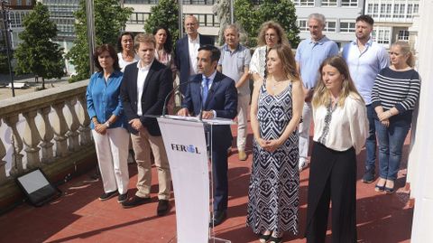 El gobierno local en su comparecencia del pasado martes para hacer balance de sus dos primeros años de mandato.