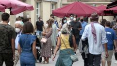 Ambiente en las calles de la zona peatonal, esta semana, en Monforte