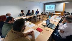 Una reunión preparatoria del proyecto Caprif celebrada en la sede de la Fundación Juana de Vega, en el municipio coruñés de Oleiros